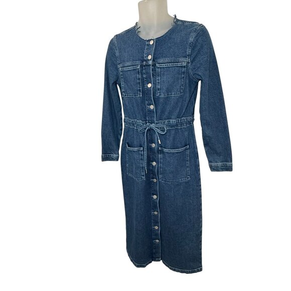 Rails Elysian Long Sleeve Denim Midi Shirtdress Size M Like New - Picture 3 of 13